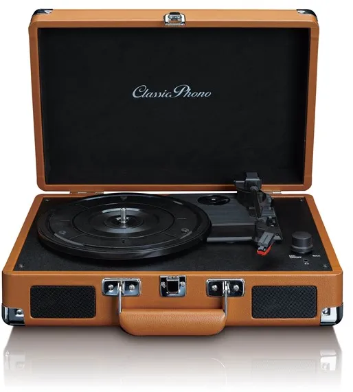Lenco PHONO TT-10BN - Suitcase Record Player with speakers - Brown - Pladespiller Brun